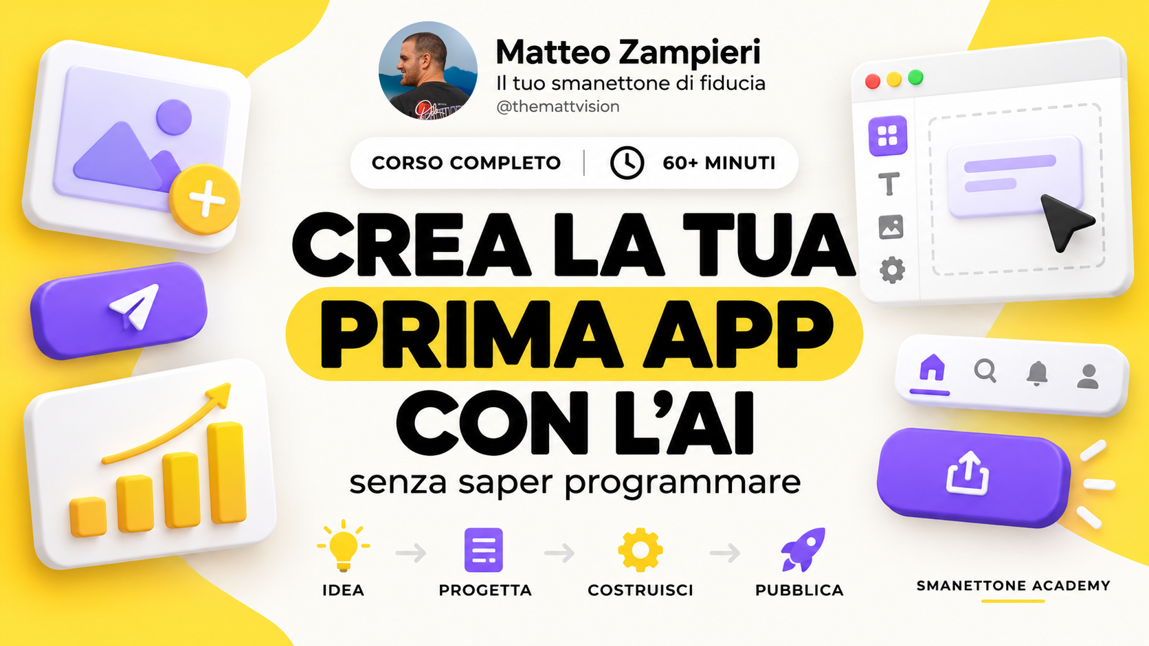 Copertina del corso Crea la tua prima app con l’IA